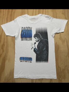 Vintage 80s Barry Manilow At The Gershwin Concert T-Shirt Single-Stitch Thin